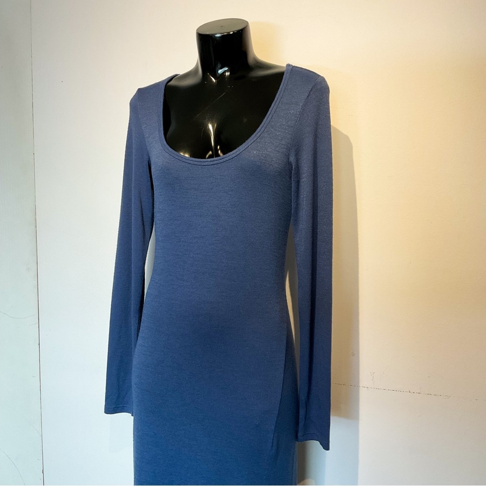 21. Wilfred Free Navy Blue Sleek Maxi Dress With Slit